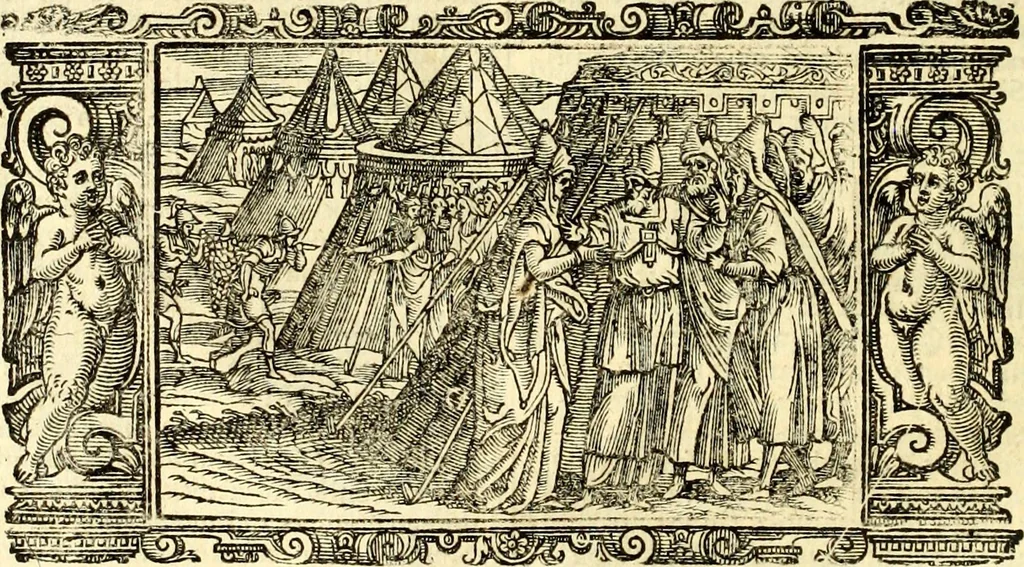 An illustration from Biblia Sacra Vulgatae Editionis : Sixti V, Pont. Max. ivssv recognita atque edita, 1669, leaf 129