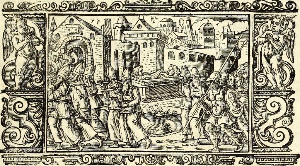 An illustration from Biblia Sacra Vulgatae Editionis : Sixti V, Pont. Max. ivssv recognita atque edita, 1669, leaf 174