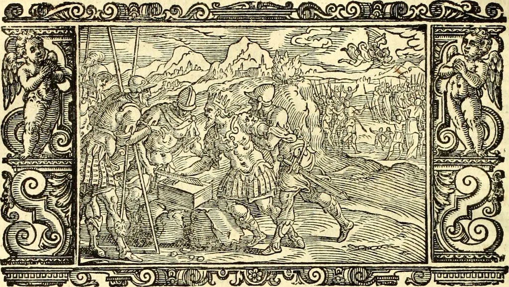 An illustration from Biblia Sacra Vulgatae Editionis : Sixti V, Pont. Max. ivssv recognita atque edita, 1669, leaf 189