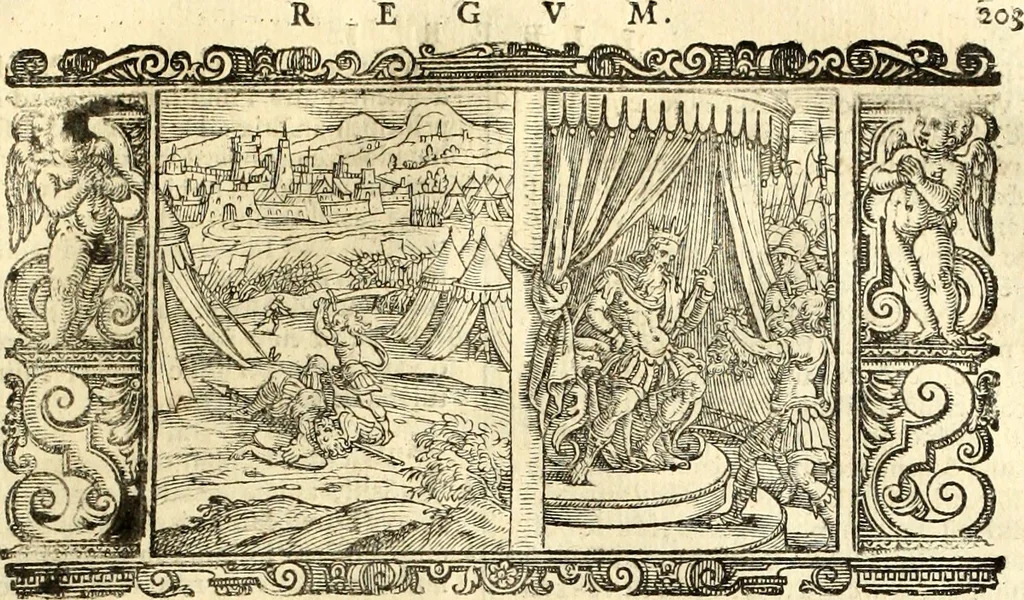 An illustration from Biblia Sacra Vulgatae Editionis : Sixti V, Pont. Max. ivssv recognita atque edita, 1669, leaf 224