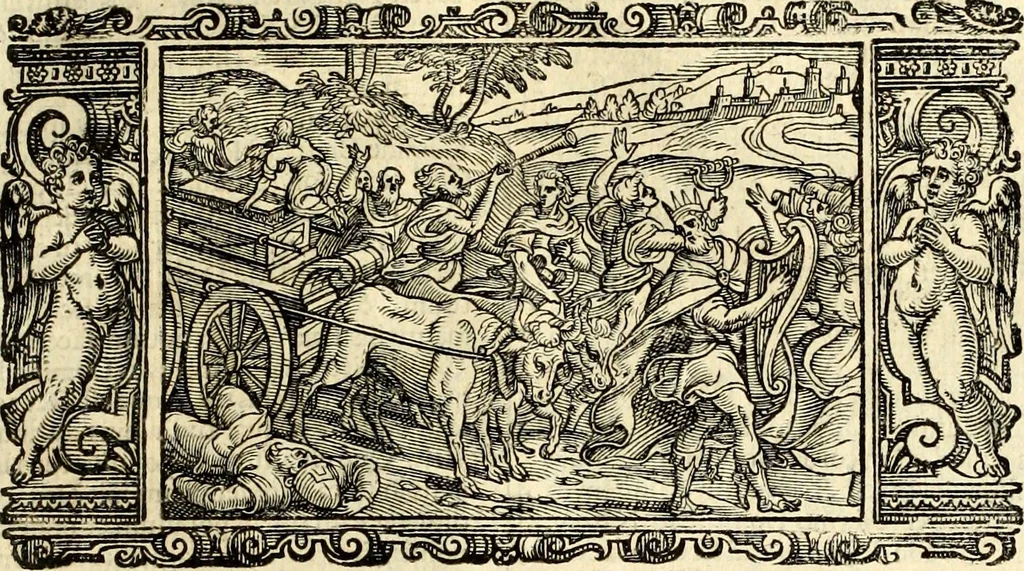 An illustration from Biblia Sacra Vulgatae Editionis : Sixti V, Pont. Max. ivssv recognita atque edita, 1669, leaf 240