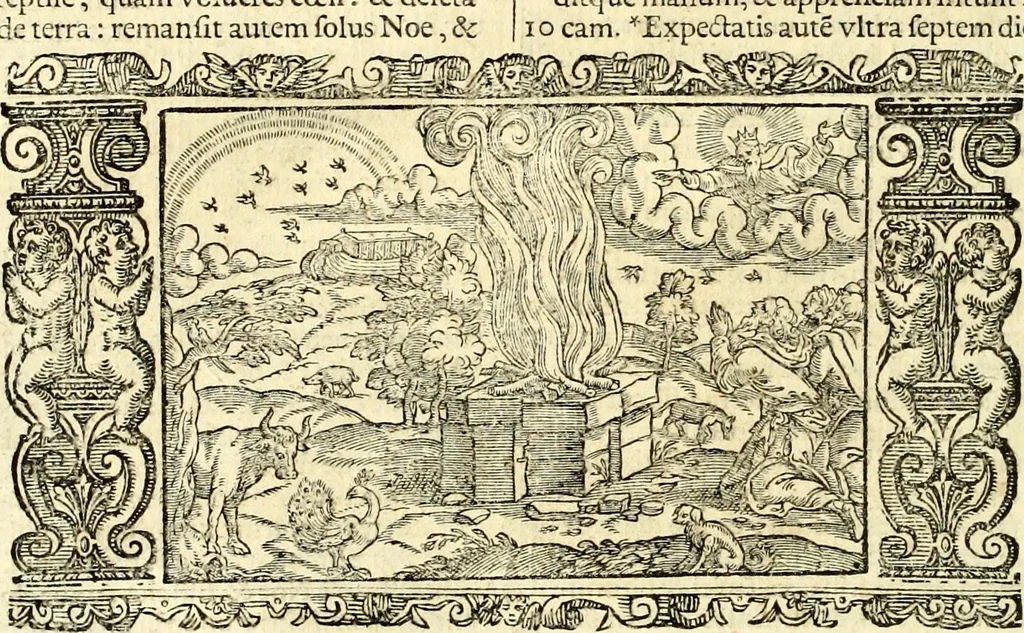 An illustration from Biblia Sacra Vulgatae Editionis : Sixti V, Pont. Max. ivssv recognita atque edita, 1669, leaf 27