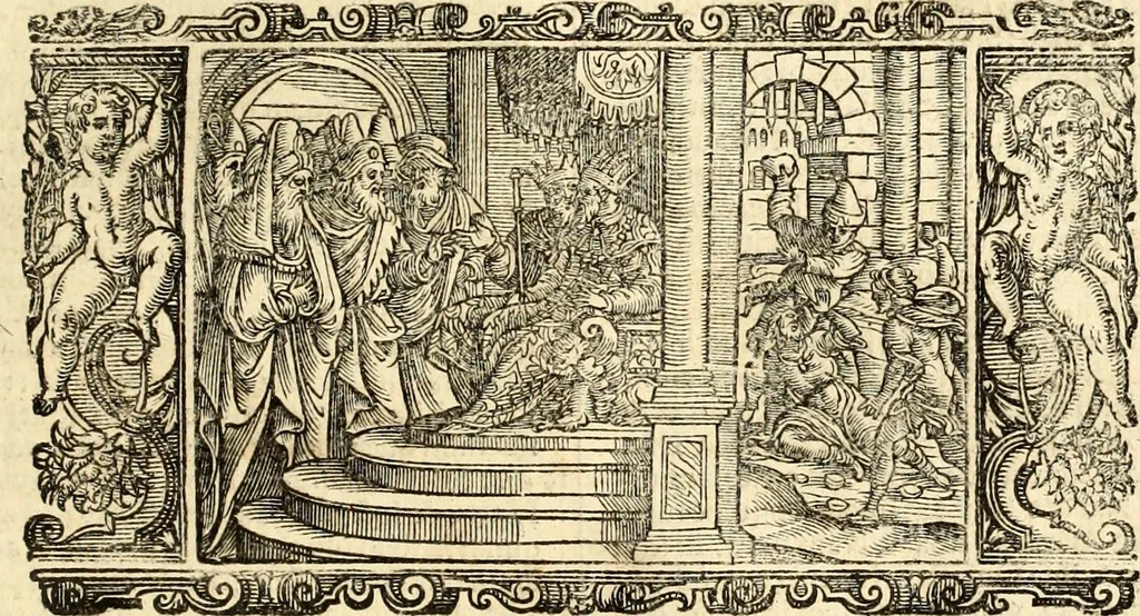 An illustration from Biblia Sacra Vulgatae Editionis : Sixti V, Pont. Max. ivssv recognita atque edita, 1669, leaf 280