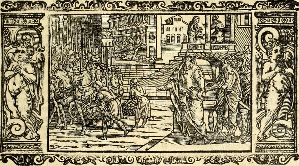 An illustration from Biblia Sacra Vulgatae Editionis : Sixti V, Pont. Max. ivssv recognita atque edita, 1669, leaf 288