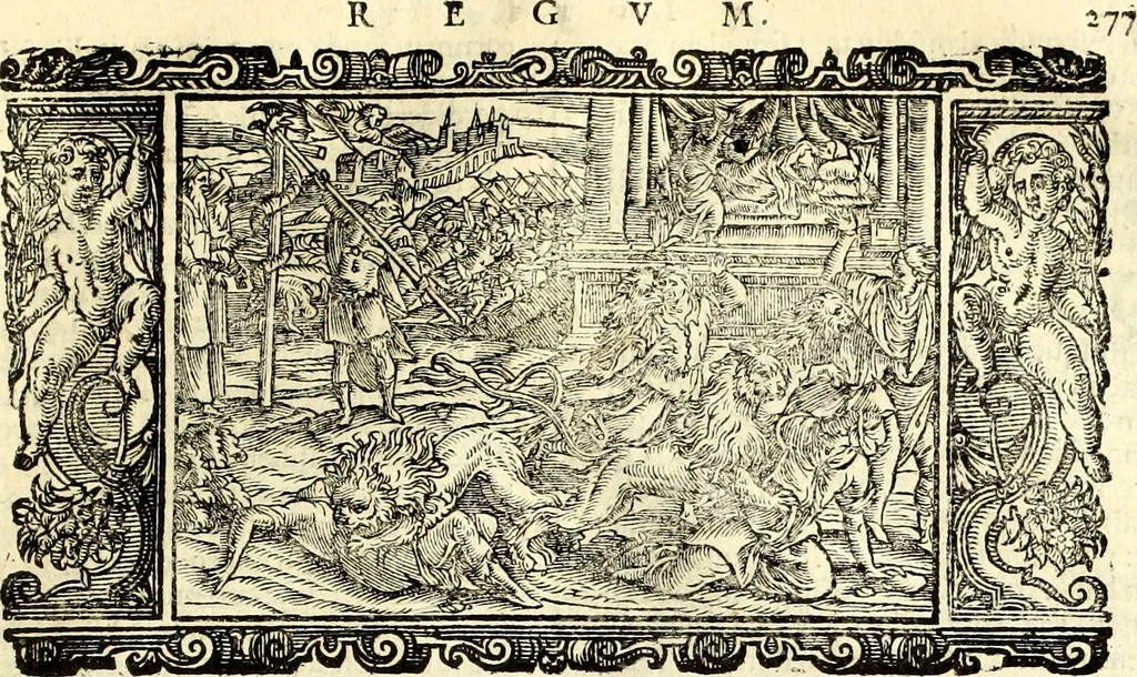 An illustration from Biblia Sacra Vulgatae Editionis : Sixti V, Pont. Max. ivssv recognita atque edita, 1669, leaf 298