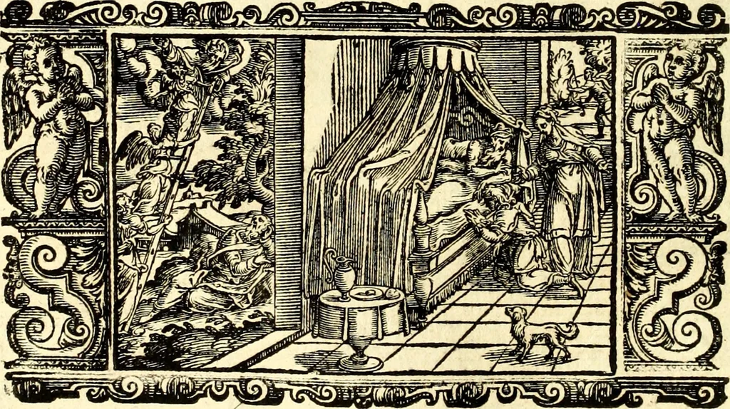 An illustration from Biblia Sacra Vulgatae Editionis : Sixti V, Pont. Max. ivssv recognita atque edita, 1669, leaf 45