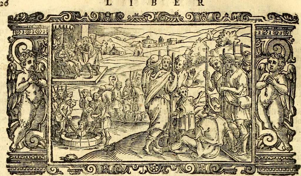 An illustration from Biblia Sacra Vulgatae Editionis : Sixti V, Pont. Max. ivssv recognita atque edita, 1669, leaf 51