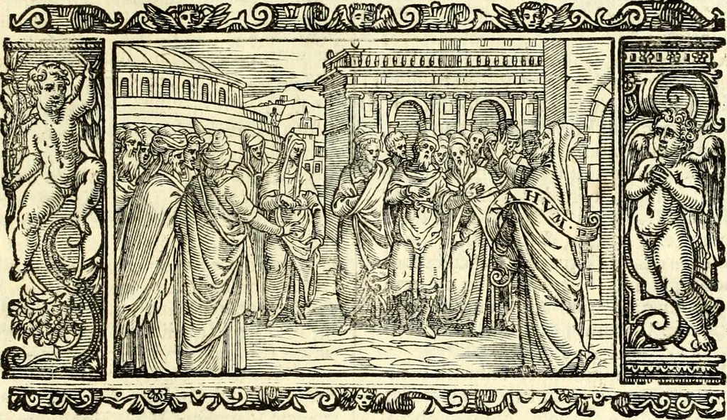 An illustration from Biblia Sacra Vulgatae Editionis : Sixti V, Pont. Max. ivssv recognita atque edita, 1669, leaf 676