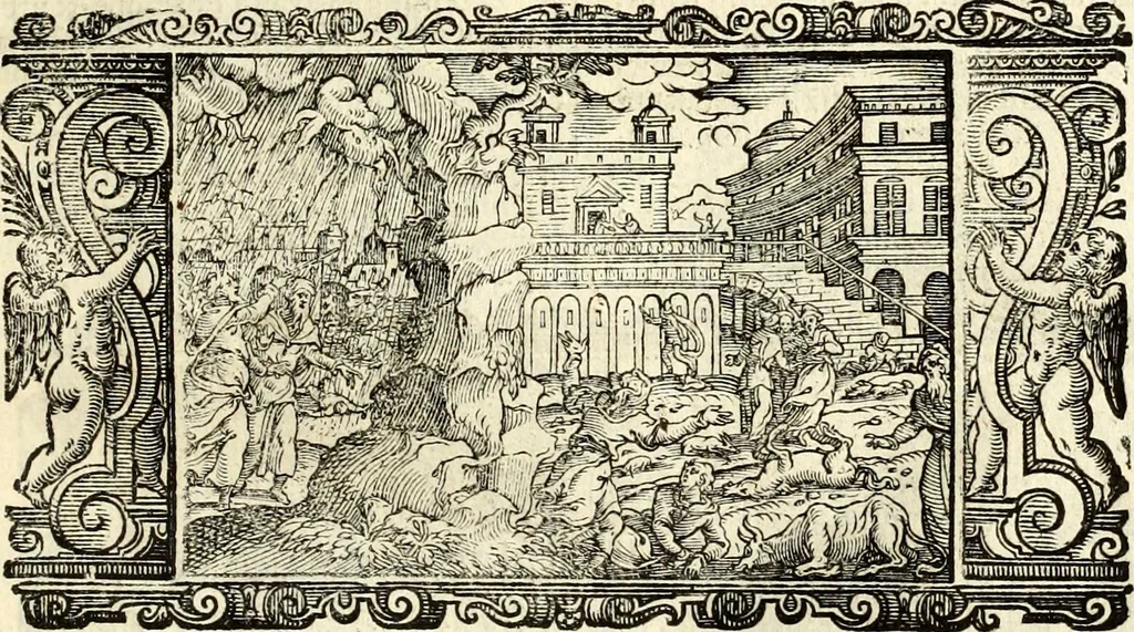 An illustration from Biblia Sacra Vulgatae Editionis : Sixti V, Pont. Max. ivssv recognita atque edita, 1669, leaf 70