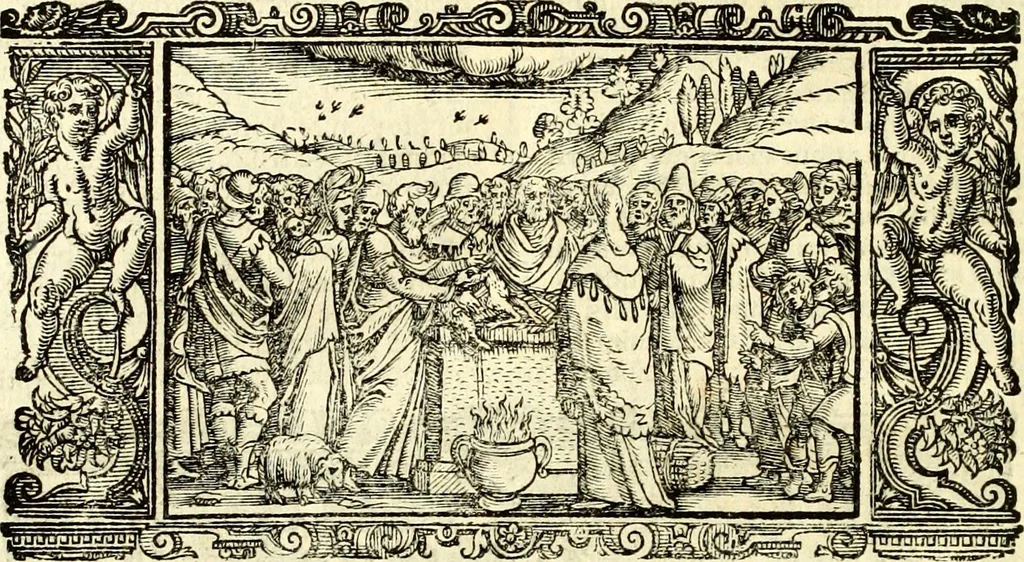 An illustration from Biblia Sacra Vulgatae Editionis : Sixti V, Pont. Max. ivssv recognita atque edita, 1669, leaf 73