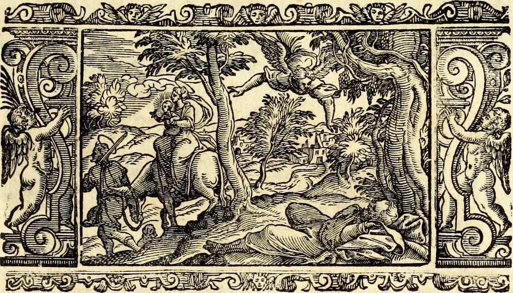 An illustration from Biblia Sacra Vulgatae Editionis : Sixti V, Pont. Max. ivssv recognita atque edita, 1669, leaf 730
