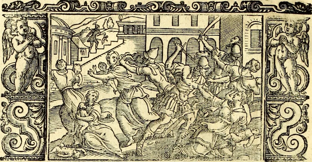 An illustration from Biblia Sacra Vulgatae Editionis : Sixti V, Pont. Max. ivssv recognita atque edita, 1669, leaf 731