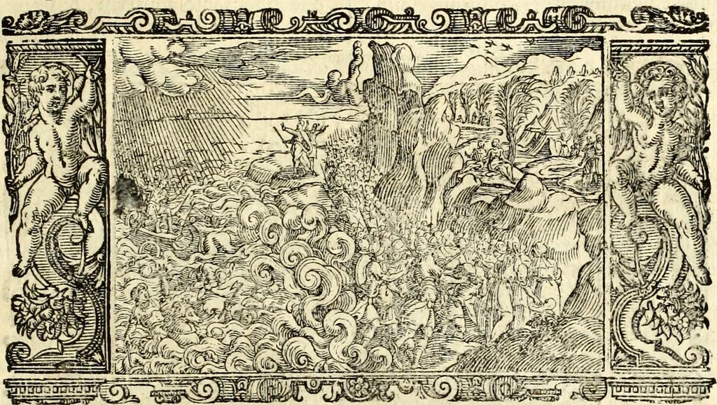 An illustration from Biblia Sacra Vulgatae Editionis : Sixti V, Pont. Max. ivssv recognita atque edita, 1669, leaf 76