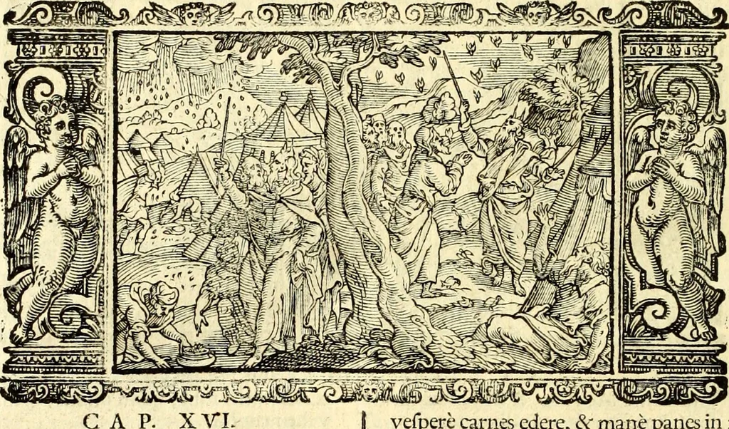An illustration from Biblia Sacra Vulgatae Editionis : Sixti V, Pont. Max. ivssv recognita atque edita, 1669, leaf 77
