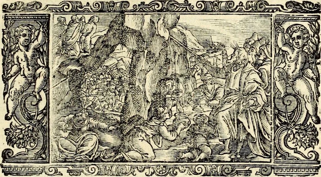 An illustration from Biblia Sacra Vulgatae Editionis : Sixti V, Pont. Max. ivssv recognita atque edita, 1669, leaf 78