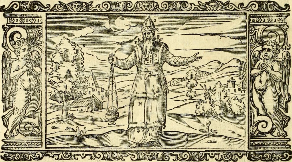 An illustration from Biblia Sacra Vulgatae Editionis : Sixti V, Pont. Max. ivssv recognita atque edita, 1669, leaf 87