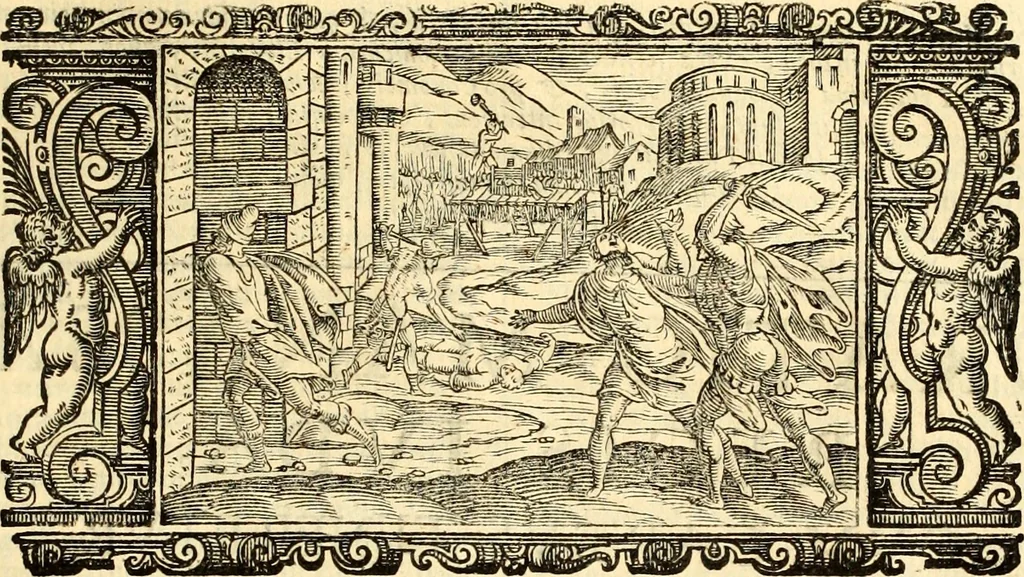 An illustration from Biblia Sacra Vulgatae Editionis : Sixti V, Pont. Max. ivssv recognita atque edita, 1669, leaf 938