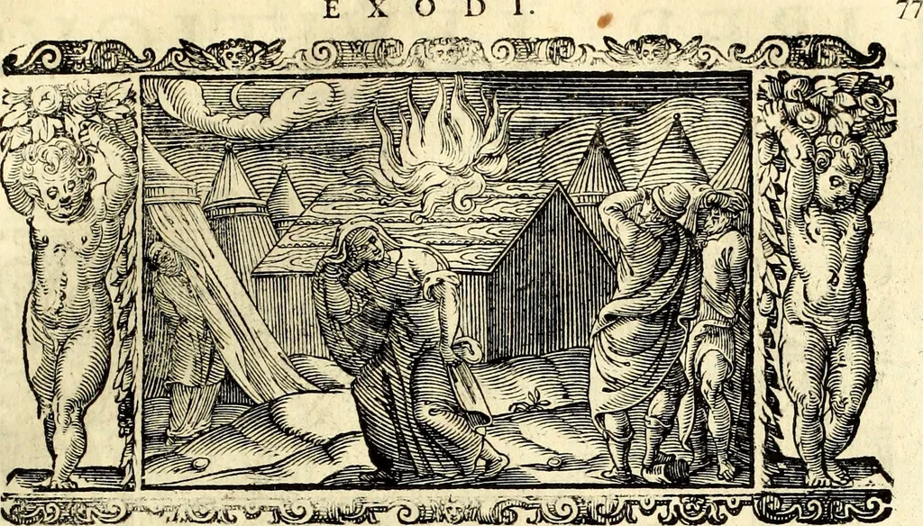 An illustration from Biblia Sacra Vulgatae Editionis : Sixti V, Pont. Max. ivssv recognita atque edita, 1669, leaf 98
