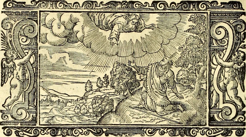 An illustration from Biblia Sacra Vulgatae Editionis : Sixti V, Pont. Max. ivssv recognita atque edita, 1669, leaf 99
