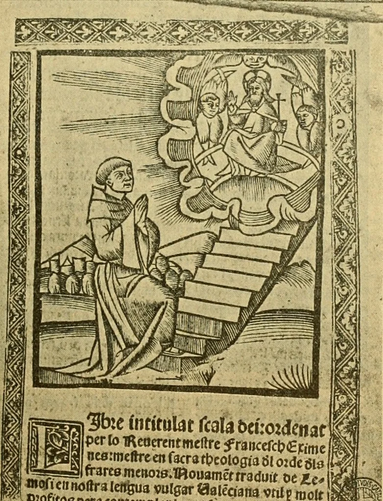 An illustration from Bibliografía de la lengua valenciana : o sea catálogo razonado por orden alfabético de autores de los libros, folletos, obras dramáticas, periódicos, coloquios, coplas, chistes, discursos, romances, alocuciones, cantares, gozes, etc., que escritos en lengua valenciana y bilingüe, han visto la luz pública desde el establecimiento de la imprenta en España hasta nuestros días, 1915, leaf 224