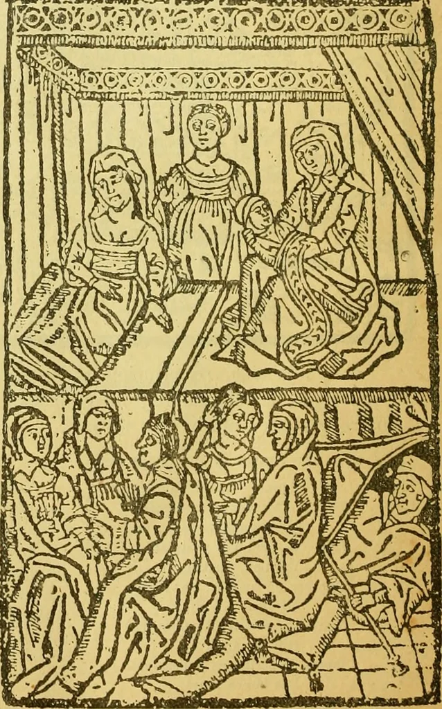 An illustration from Bibliografía de la lengua valenciana : o sea catálogo razonado por orden alfabético de autores de los libros, folletos, obras dramáticas, periódicos, coloquios, coplas, chistes, discursos, romances, alocuciones, cantares, gozes, etc., que escritos en lengua valenciana y bilingüe, han visto la luz pública desde el establecimiento de la imprenta en España hasta nuestros días, 1915, leaf 263