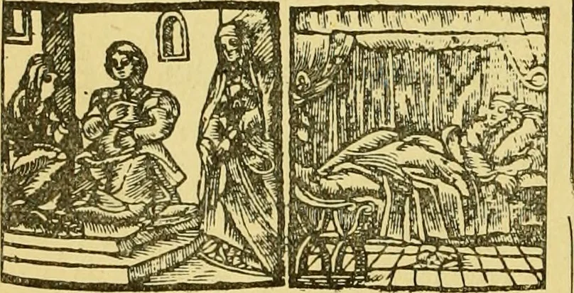 An illustration from Bibliografía de la lengua valenciana : o sea catálogo razonado por orden alfabético de autores de los libros, folletos, obras dramáticas, periódicos, coloquios, coplas, chistes, discursos, romances, alocuciones, cantares, gozes, etc., que escritos en lengua valenciana y bilingüe, han visto la luz pública desde el establecimiento de la imprenta en España hasta nuestros días, 1915, leaf 271