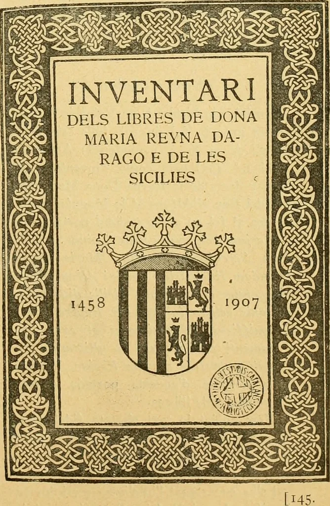 An illustration from Bibliografía de la lengua valenciana : o sea catálogo razonado por orden alfabético de autores de los libros, folletos, obras dramáticas, periódicos, coloquios, coplas, chistes, discursos, romances, alocuciones, cantares, gozes, etc., que escritos en lengua valenciana y bilingüe, han visto la luz pública desde el establecimiento de la imprenta en España hasta nuestros días, 1915, leaf 376