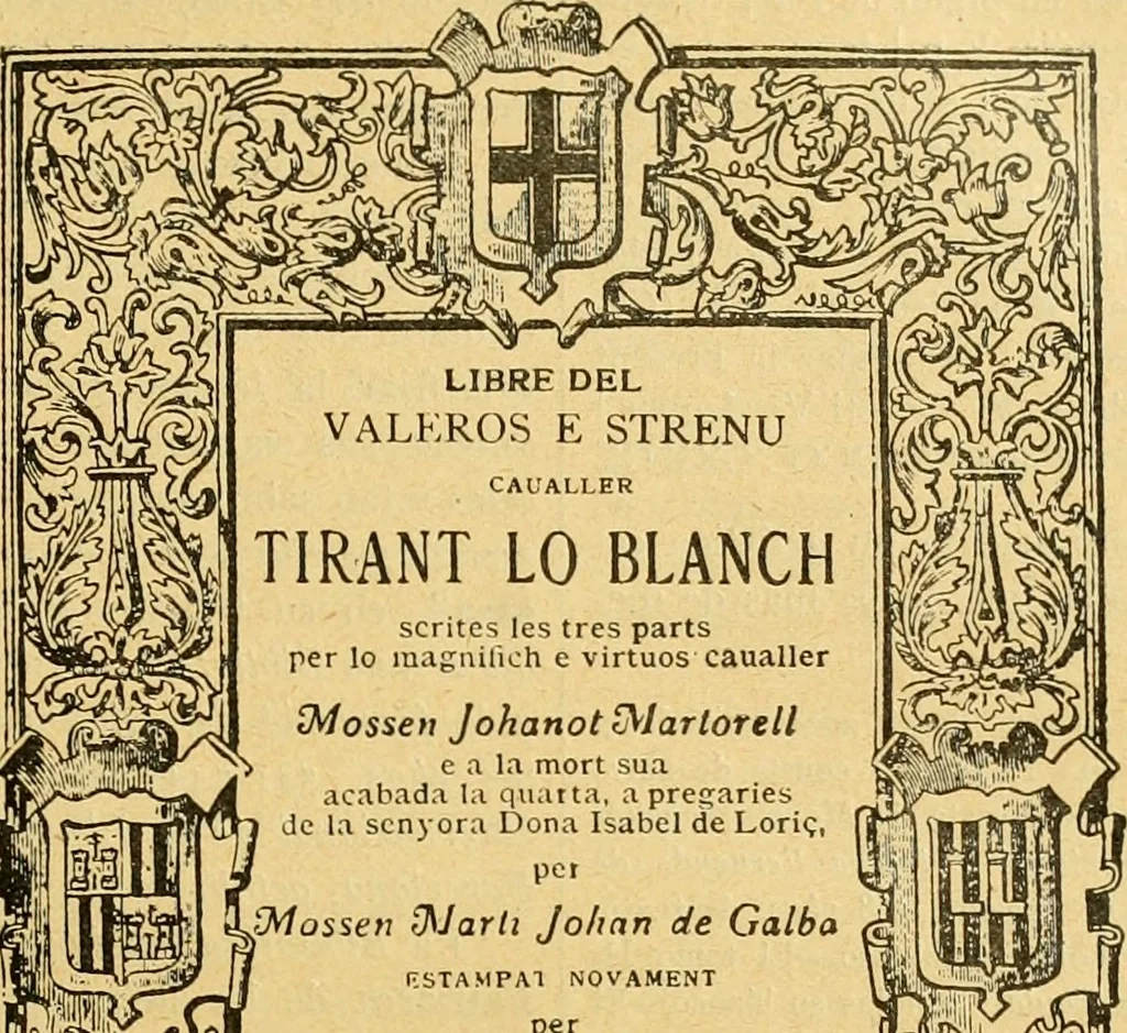 An illustration from Bibliografía de la lengua valenciana : o sea catálogo razonado por orden alfabético de autores de los libros, folletos, obras dramáticas, periódicos, coloquios, coplas, chistes, discursos, romances, alocuciones, cantares, gozes, etc., que escritos en lengua valenciana y bilingüe, han visto la luz pública desde el establecimiento de la imprenta en España hasta nuestros días, 1915, leaf 436