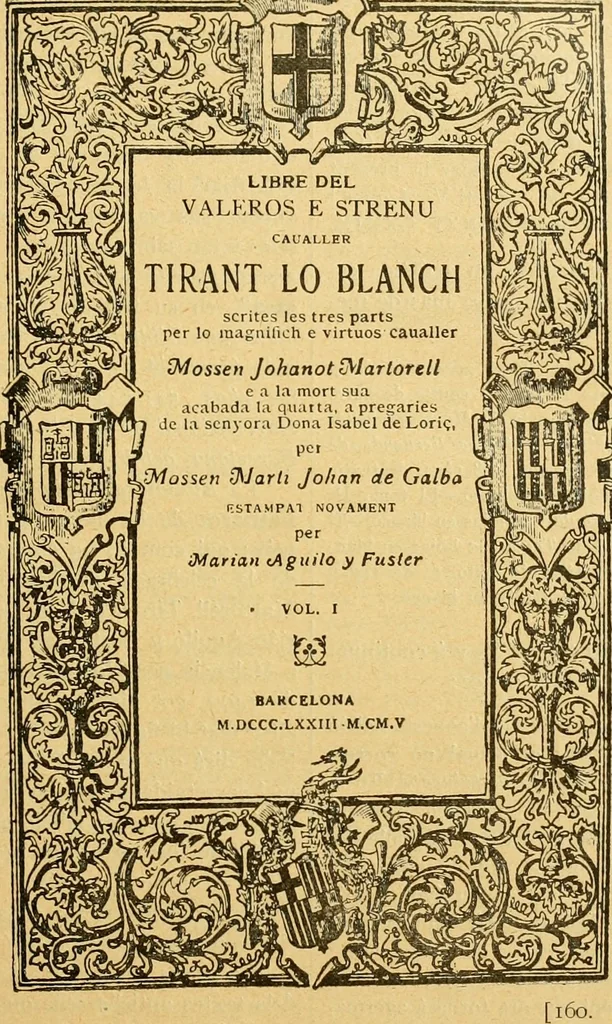 An illustration from Bibliografía de la lengua valenciana : o sea catálogo razonado por orden alfabético de autores de los libros, folletos, obras dramáticas, periódicos, coloquios, coplas, chistes, discursos, romances, alocuciones, cantares, gozes, etc., que escritos en lengua valenciana y bilingüe, han visto la luz pública desde el establecimiento de la imprenta en España hasta nuestros días, 1915, leaf 436