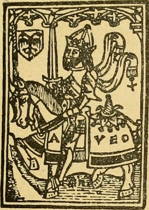 An illustration from Bibliografía de la lengua valenciana : o sea catálogo razonado por orden alfabético de autores de los libros, folletos, obras dramáticas, periódicos, coloquios, coplas, chistes, discursos, romances, alocuciones, cantares, gozes, etc., que escritos en lengua valenciana y bilingüe, han visto la luz pública desde el establecimiento de la imprenta en España hasta nuestros días, 1915, leaf 442