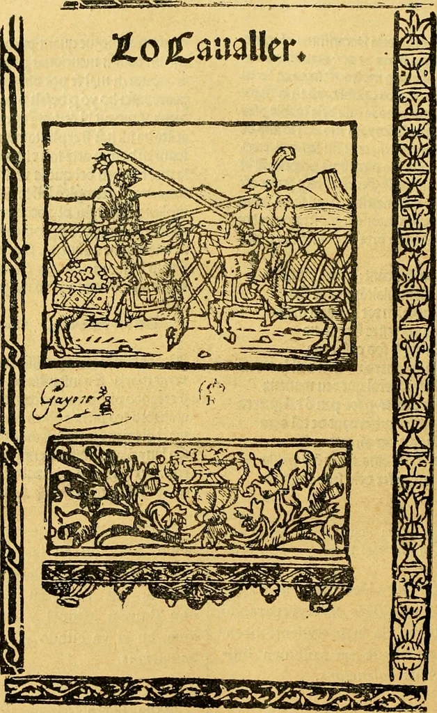 An illustration from Bibliografía de la lengua valenciana : o sea catálogo razonado por orden alfabético de autores de los libros, folletos, obras dramáticas, periódicos, coloquios, coplas, chistes, discursos, romances, alocuciones, cantares, gozes, etc., que escritos en lengua valenciana y bilingüe, han visto la luz pública desde el establecimiento de la imprenta en España hasta nuestros días, 1915, leaf 651
