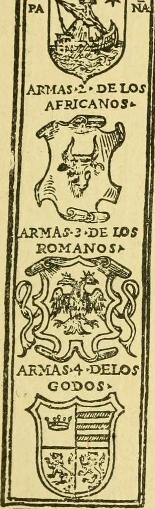 An illustration from Bibliografía de la lengua valenciana : o sea catálogo razonado por orden alfabético de autores de los libros, folletos, obras dramáticas, periódicos, coloquios, coplas, chistes, discursos, romances, alocuciones, cantares, gozes, etc., que escritos en lengua valenciana y bilingüe, han visto la luz pública desde el establecimiento de la imprenta en España hasta nuestros días, 1915, leaf 135