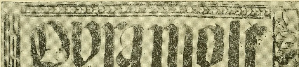 An illustration from Bibliografía de la lengua valenciana : o sea catálogo razonado por orden alfabético de autores de los libros, folletos, obras dramáticas, periódicos, coloquios, coplas, chistes, discursos, romances, alocuciones, cantares, gozes, etc., que escritos en lengua valenciana y bilingüe, han visto la luz pública desde el establecimiento de la imprenta en España hasta nuestros días, 1915, leaf 184