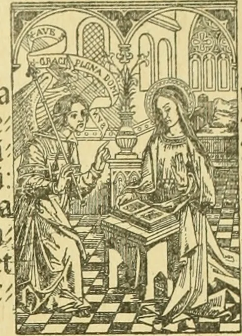 An illustration from Bibliografía de la lengua valenciana : o sea catálogo razonado por orden alfabético de autores de los libros, folletos, obras dramáticas, periódicos, coloquios, coplas, chistes, discursos, romances, alocuciones, cantares, gozes, etc., que escritos en lengua valenciana y bilingüe, han visto la luz pública desde el establecimiento de la imprenta en España hasta nuestros días, 1915, leaf 21