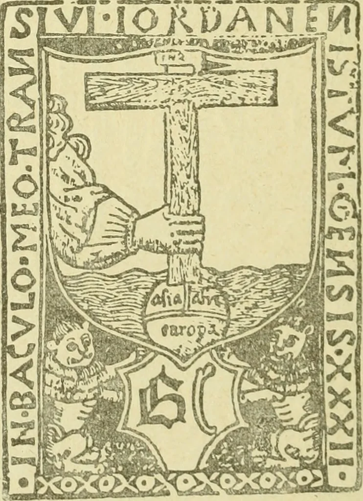 An illustration from Bibliografía de la lengua valenciana : o sea catálogo razonado por orden alfabético de autores de los libros, folletos, obras dramáticas, periódicos, coloquios, coplas, chistes, discursos, romances, alocuciones, cantares, gozes, etc., que escritos en lengua valenciana y bilingüe, han visto la luz pública desde el establecimiento de la imprenta en España hasta nuestros días, 1915, leaf 256