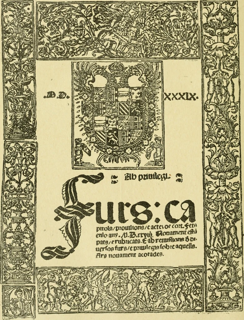 An illustration from Bibliografía de la lengua valenciana : o sea catálogo razonado por orden alfabético de autores de los libros, folletos, obras dramáticas, periódicos, coloquios, coplas, chistes, discursos, romances, alocuciones, cantares, gozes, etc., que escritos en lengua valenciana y bilingüe, han visto la luz pública desde el establecimiento de la imprenta en España hasta nuestros días, 1915, leaf 262
