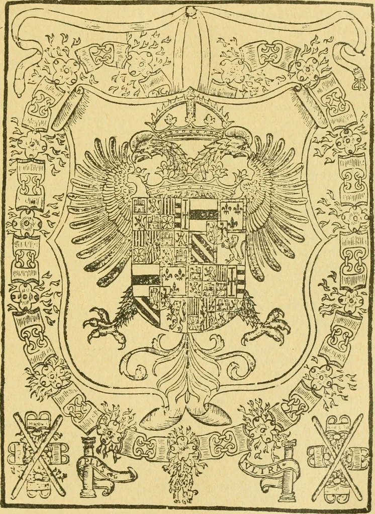 An illustration from Bibliografía de la lengua valenciana : o sea catálogo razonado por orden alfabético de autores de los libros, folletos, obras dramáticas, periódicos, coloquios, coplas, chistes, discursos, romances, alocuciones, cantares, gozes, etc., que escritos en lengua valenciana y bilingüe, han visto la luz pública desde el establecimiento de la imprenta en España hasta nuestros días, 1915, leaf 275
