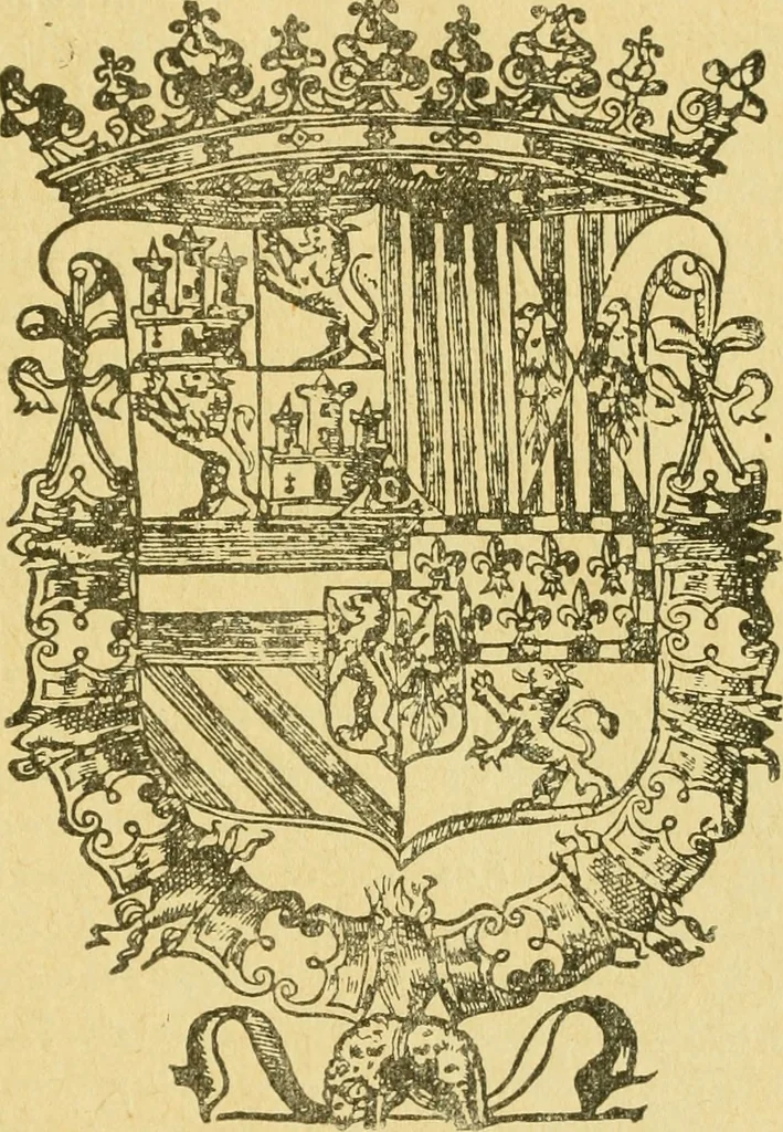 An illustration from Bibliografía de la lengua valenciana : o sea catálogo razonado por orden alfabético de autores de los libros, folletos, obras dramáticas, periódicos, coloquios, coplas, chistes, discursos, romances, alocuciones, cantares, gozes, etc., que escritos en lengua valenciana y bilingüe, han visto la luz pública desde el establecimiento de la imprenta en España hasta nuestros días, 1915, leaf 279