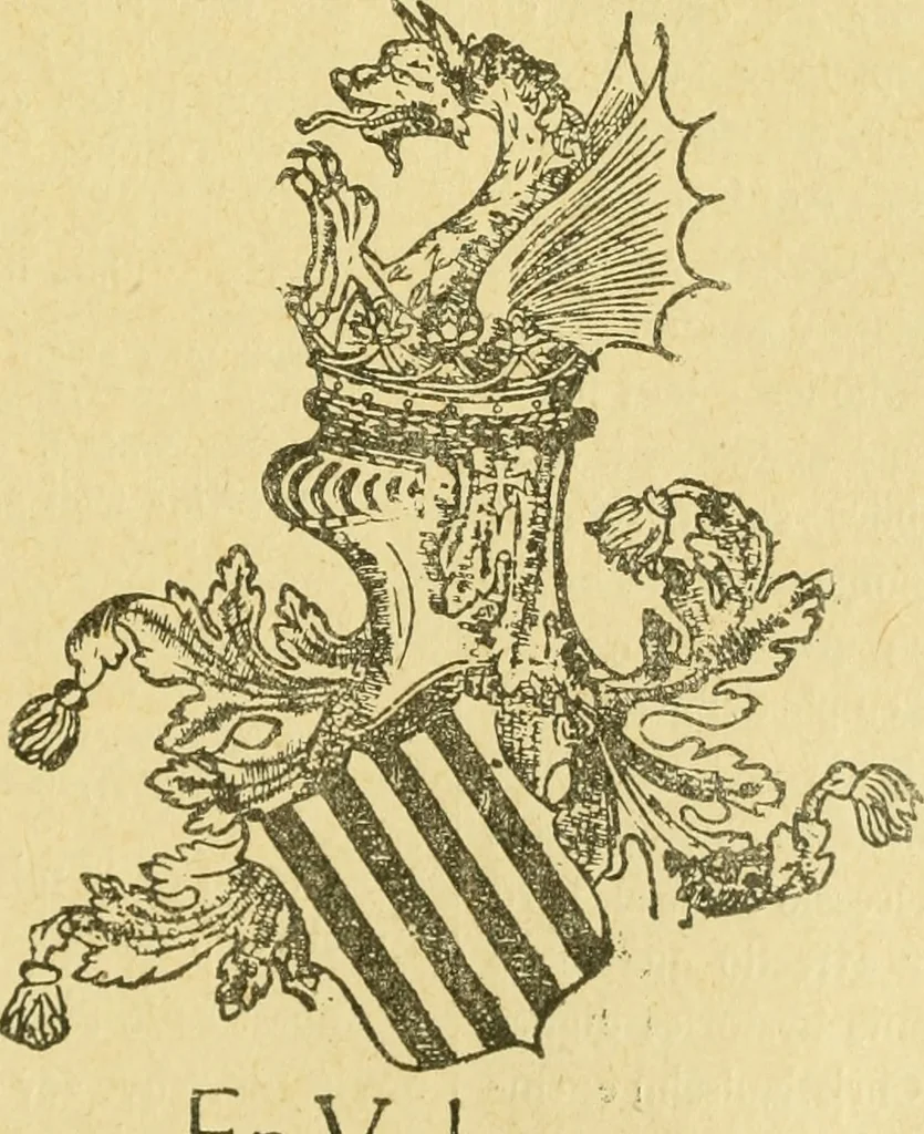 An illustration from Bibliografía de la lengua valenciana : o sea catálogo razonado por orden alfabético de autores de los libros, folletos, obras dramáticas, periódicos, coloquios, coplas, chistes, discursos, romances, alocuciones, cantares, gozes, etc., que escritos en lengua valenciana y bilingüe, han visto la luz pública desde el establecimiento de la imprenta en España hasta nuestros días, 1915, leaf 309
