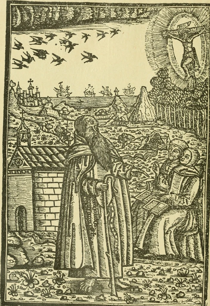 An illustration from Bibliografía de la lengua valenciana : o sea catálogo razonado por orden alfabético de autores de los libros, folletos, obras dramáticas, periódicos, coloquios, coplas, chistes, discursos, romances, alocuciones, cantares, gozes, etc., que escritos en lengua valenciana y bilingüe, han visto la luz pública desde el establecimiento de la imprenta en España hasta nuestros días, 1915, leaf 342