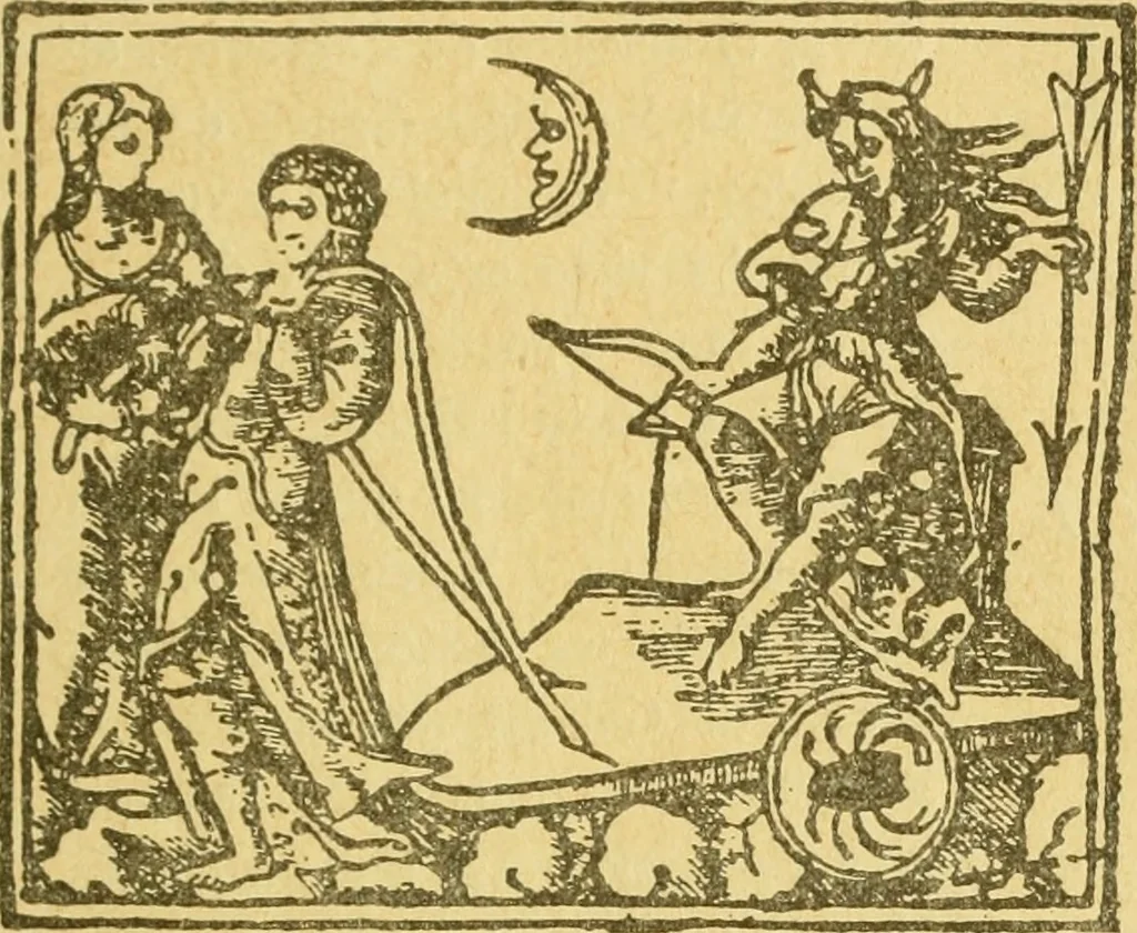 An illustration from Bibliografía de la lengua valenciana : o sea catálogo razonado por orden alfabético de autores de los libros, folletos, obras dramáticas, periódicos, coloquios, coplas, chistes, discursos, romances, alocuciones, cantares, gozes, etc., que escritos en lengua valenciana y bilingüe, han visto la luz pública desde el establecimiento de la imprenta en España hasta nuestros días, 1915, leaf 391