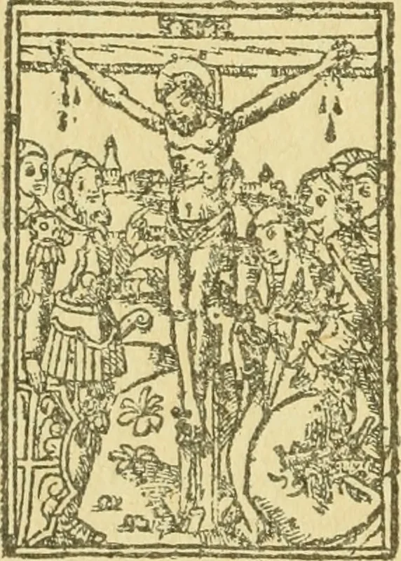 An illustration from Bibliografía de la lengua valenciana : o sea catálogo razonado por orden alfabético de autores de los libros, folletos, obras dramáticas, periódicos, coloquios, coplas, chistes, discursos, romances, alocuciones, cantares, gozes, etc., que escritos en lengua valenciana y bilingüe, han visto la luz pública desde el establecimiento de la imprenta en España hasta nuestros días, 1915, leaf 436