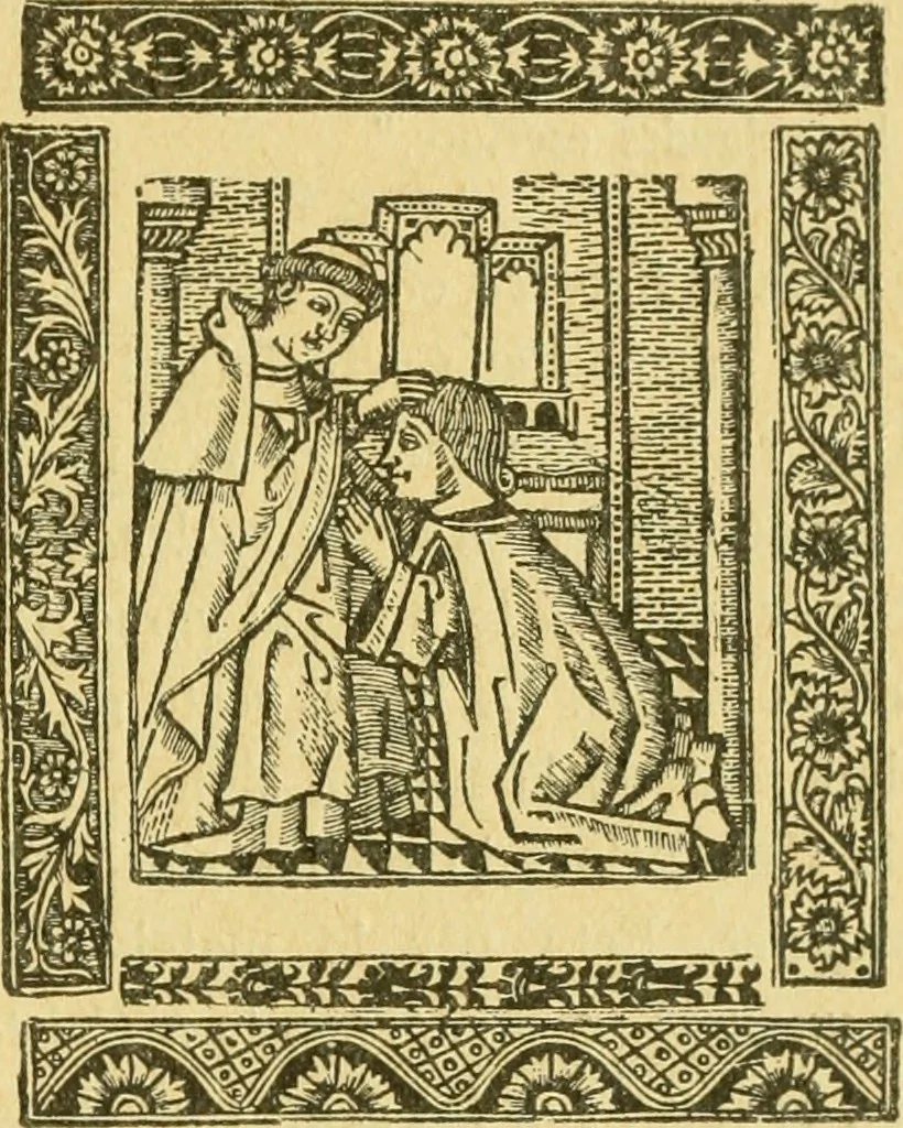 An illustration from Bibliografía de la lengua valenciana : o sea catálogo razonado por orden alfabético de autores de los libros, folletos, obras dramáticas, periódicos, coloquios, coplas, chistes, discursos, romances, alocuciones, cantares, gozes, etc., que escritos en lengua valenciana y bilingüe, han visto la luz pública desde el establecimiento de la imprenta en España hasta nuestros días, 1915, leaf 459