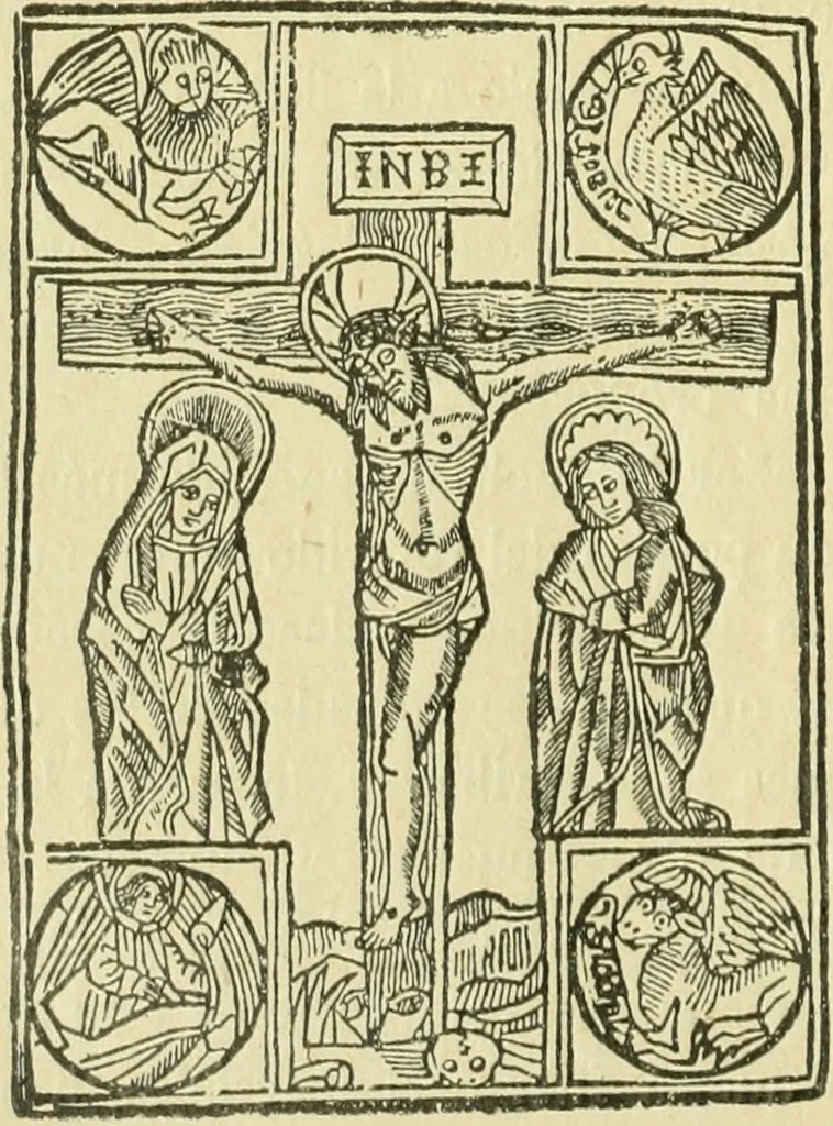 An illustration from Bibliografía de la lengua valenciana : o sea catálogo razonado por orden alfabético de autores de los libros, folletos, obras dramáticas, periódicos, coloquios, coplas, chistes, discursos, romances, alocuciones, cantares, gozes, etc., que escritos en lengua valenciana y bilingüe, han visto la luz pública desde el establecimiento de la imprenta en España hasta nuestros días, 1915, leaf 476