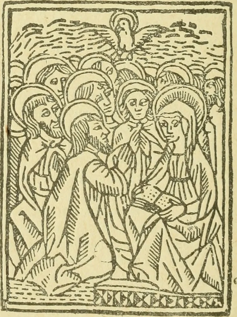 An illustration from Bibliografía de la lengua valenciana : o sea catálogo razonado por orden alfabético de autores de los libros, folletos, obras dramáticas, periódicos, coloquios, coplas, chistes, discursos, romances, alocuciones, cantares, gozes, etc., que escritos en lengua valenciana y bilingüe, han visto la luz pública desde el establecimiento de la imprenta en España hasta nuestros días, 1915, leaf 480