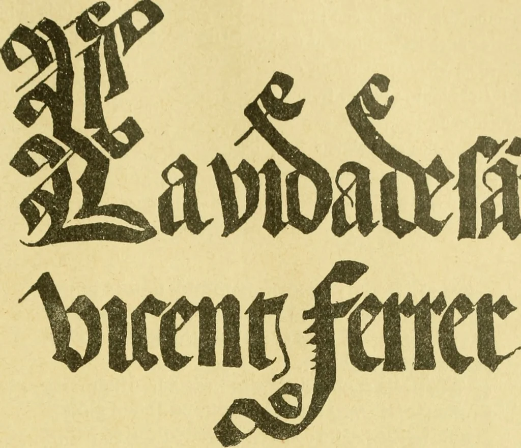 An illustration from Bibliografía de la lengua valenciana : o sea catálogo razonado por orden alfabético de autores de los libros, folletos, obras dramáticas, periódicos, coloquios, coplas, chistes, discursos, romances, alocuciones, cantares, gozes, etc., que escritos en lengua valenciana y bilingüe, han visto la luz pública desde el establecimiento de la imprenta en España hasta nuestros días, 1915, leaf 503