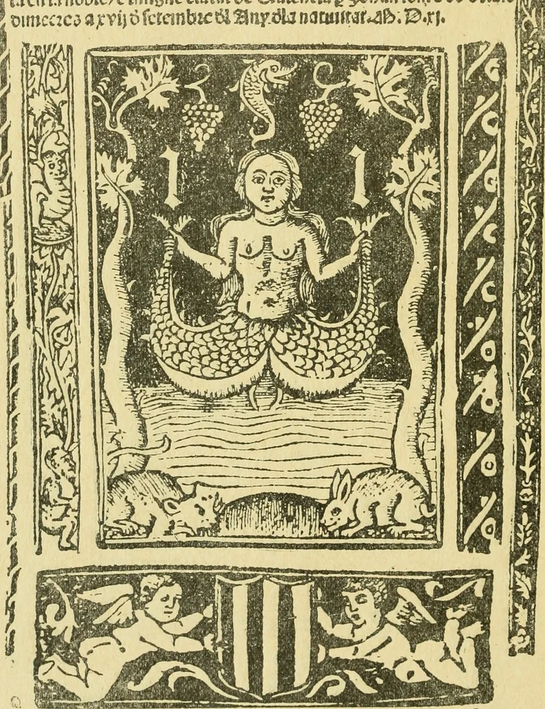 An illustration from Bibliografía de la lengua valenciana : o sea catálogo razonado por orden alfabético de autores de los libros, folletos, obras dramáticas, periódicos, coloquios, coplas, chistes, discursos, romances, alocuciones, cantares, gozes, etc., que escritos en lengua valenciana y bilingüe, han visto la luz pública desde el establecimiento de la imprenta en España hasta nuestros días, 1915, leaf 600