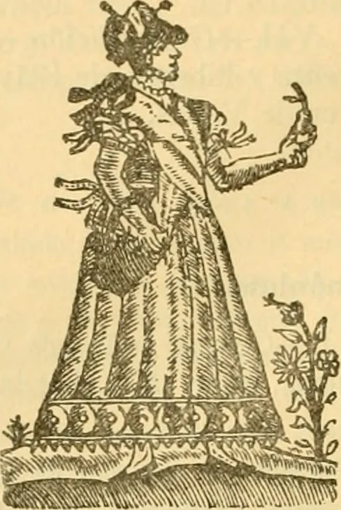 An illustration from Bibliografía de la lengua valenciana : o sea catálogo razonado por orden alfabético de autores de los libros, folletos, obras dramáticas, periódicos, coloquios, coplas, chistes, discursos, romances, alocuciones, cantares, gozes, etc., que escritos en lengua valenciana y bilingüe, han visto la luz pública desde el establecimiento de la imprenta en España hasta nuestros días, 1915, leaf 289