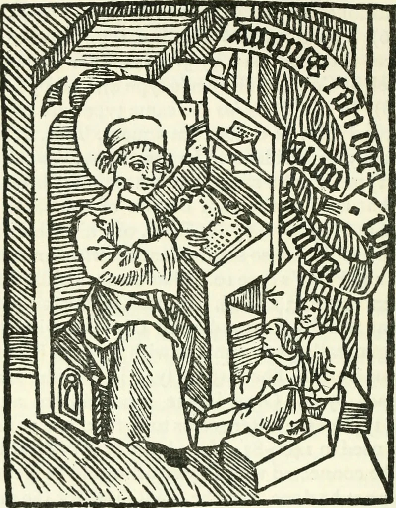 An illustration from Bibliographical essays, 1905, leaf 61