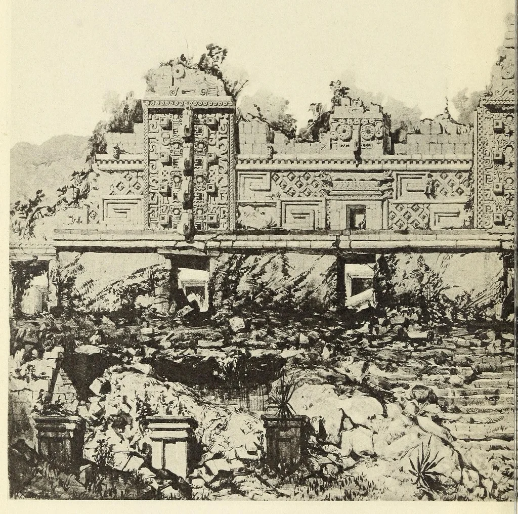 An illustration from Bibliographic notes on Uxmal, Yucatan, 1921, leaf 50